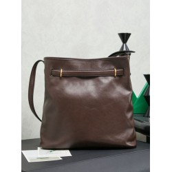 Borsa a secchiello a tracolla Miu Miu Aventure nappa 5BE101 Caffè