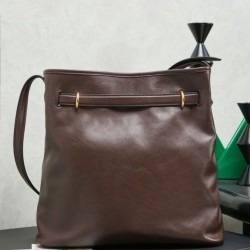 Replica di lusso Borsa a secchiello a tracolla Miu Miu Aventure nappa 5BE101 Caffè Imitazioni Cloni Borsa a secchiello a tracolla Miu Miu Aventure nappa 5BE101 Caffè firmate