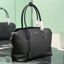 Replica di lusso Borsa tote grande Prada 1BG600 Nera Imitazioni Cloni Borsa tote grande Prada 1BG600 Nera firmate
