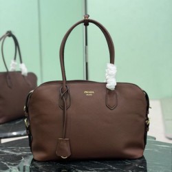 Cloni Borse Replica Alta Qualità tote grande Prada 1BG600 Marrone firmate