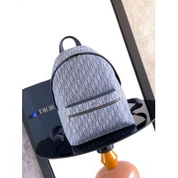 Zaino Dior Rider tela jacquard Oblique Dior blu