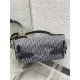 Replica di lusso Borsa Dior Medio D-Journey denim jacquard con motivo obliquo Blu Imitazioni Cloni Borsa Dior Medio D-Journey denim jacquard con motivo obliquo Blu firmate