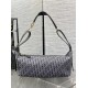 Replica di lusso Borsa Dior Medio D-Journey denim jacquard con motivo obliquo Blu Imitazioni Cloni Borsa Dior Medio D-Journey denim jacquard con motivo obliquo Blu firmate