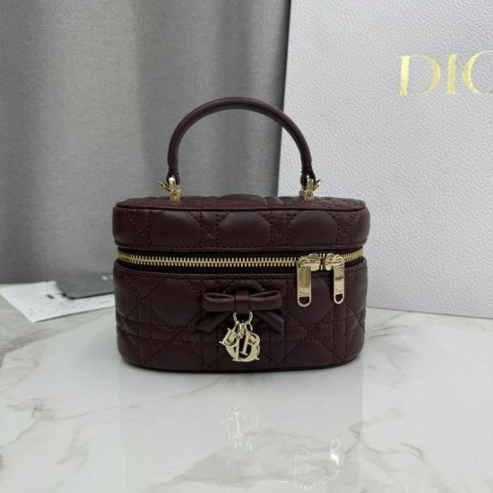 Beauty case Dior Lady Dior Micro Bordeaux