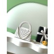 Imitazioni borse griffate a mano Kelly Chanel AS4416 con trapuntatura a chevron bianco