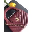 Borsa Replica 1:1 a mano Kelly Chanel AS4416 con trapuntatura a chevron bordeaux