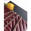 Borsa Replica 1:1 a mano Kelly Chanel AS4416 con trapuntatura a chevron bordeaux