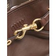 Borsa a secchiello a tracolla Miu Miu Aventure nappa 5BE101 Caffè