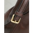 Borsa a secchiello a tracolla Miu Miu Aventure nappa 5BE101 Caffè