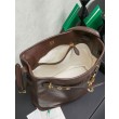 Borsa a secchiello a tracolla Miu Miu Aventure nappa 5BE101 Caffè