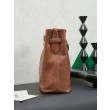 Borsa a secchiello a tracolla Miu Miu Aventure nappa 5BE101 Marrone
