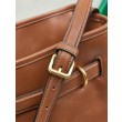Borsa a secchiello a tracolla Miu Miu Aventure nappa 5BE101 Marrone