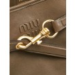 Borsa a secchiello a tracolla Miu Miu Aventure nappa 5BE101 Radica