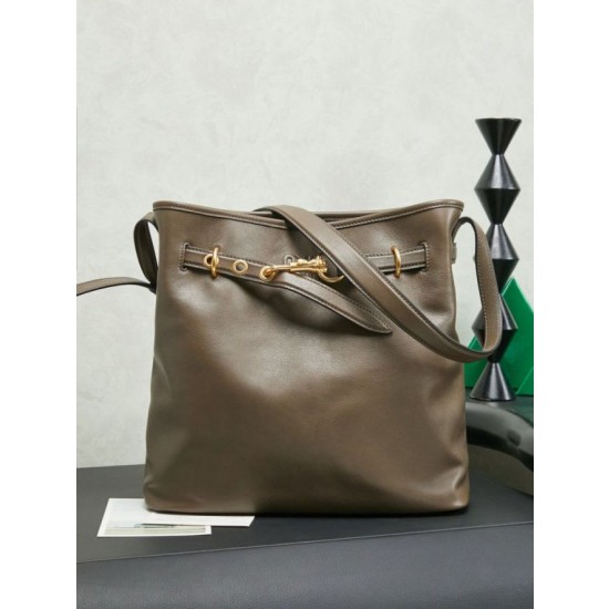 Borsa a secchiello a tracolla Miu Miu Aventure nappa 5BE101 Radica