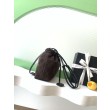 Imitazioni borse griffate a secchiello/hobo Chanel trapuntata con coulisse scamosciata AS5227 Caffè