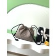 Borse Replica Alta Qualità a secchiello/hobo Chanel trapuntata con coulisse scamosciata AS5227 Grigio