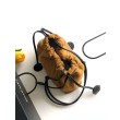 Borsa a secchiello/hobo Chanel trapuntata con coulisse scamosciata AS5227 marrone