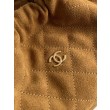 Borsa a secchiello/hobo Chanel trapuntata con coulisse scamosciata AS5227 marrone