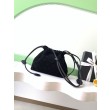 Borsa a secchiello/hobo Chanel trapuntata con coulisse scamosciata AS5227 Nero