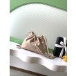 Borsa a secchiello trapuntata con coulisse Chanel AS5227 albicocca