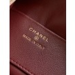 Borsa a secchiello trapuntata con coulisse Chanel AS5227 albicocca