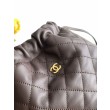 Borse Imitazioni a secchiello trapuntata con coulisse Chanel AS5227 marrone