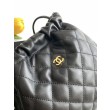 Imitazioni borse griffate a secchiello trapuntata con coulisse Chanel AS5227 Nero