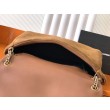 Borsa a tracolla grande YSL Saint Laurent Calypso scamosciata marrone