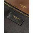 Borsa a tracolla grande YSL Saint Laurent Calypso scamosciata marrone