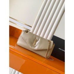 Borsa a tracolla media YSL Saint Laurent Calypso Albicocca