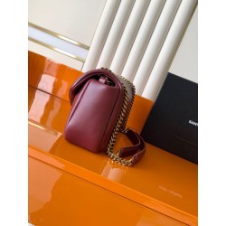 Borse Replica a tracolla media YSL Saint Laurent Calypso Marrone