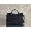 Borsa Balenciaga Le City in denim lavato nero