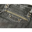 Borsa Balenciaga Le City in denim lavato nero