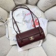 Bora Pari all'originale replica bowling piccola Chanel AS6143 Bordeaux