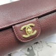 Bora Pari all'originale replica bowling piccola Chanel AS6143 Bordeaux