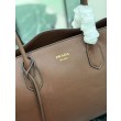 Borse Replica Alta Qualità tote grande Prada 1BG600 Marrone