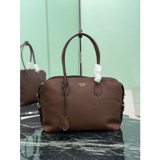 Borse Replica Alta Qualità tote grande Prada 1BG600 Marrone