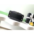 Mini borsa Chanel 26P trapuntata in rafia intrecciata AS5631 Nero