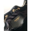 Mini borsa Chanel 26P trapuntata in rafia intrecciata AS5631 Nero