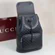 Zaino medio da uomo Gucci con emblema GG 854750 Nero