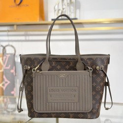Replica di lusso Borsa Louis Vuitton Neverfull Inside Out MM M25664 fumo Imitazioni Cloni Borsa Louis Vuitton Neverfull Inside Out MM M25664 fumo firmate