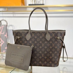 Cloni Borsa Louis Vuitton Neverfull Inside Out MM M25664 fumo firmate