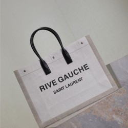 Cloni Borse Replica tote YSL Saint Laurent Rive Gauche beige firmate
