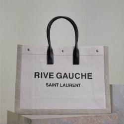 Cloni Borse Replica tote YSL Saint Laurent Rive Gauche beige firmate