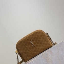 Replica di lusso Imitazioni borse griffate a tracolla YSL Saint Laurent Gaby scamosciata trapuntata giallo Imitazioni Cloni Imitazioni borse griffate a tracolla YSL Saint Laurent Gaby scamosciata trapuntata giallo firmate