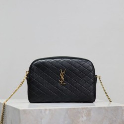 Cloni Pochette trapuntata con zip Gaby YSL Saint Laurent Nero firmate