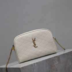 Cloni Pochette trapuntata con zip Gaby YSL Saint Laurent Bianco firmate