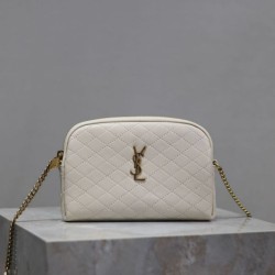 Cloni Pochette trapuntata con zip Gaby YSL Saint Laurent Bianco firmate