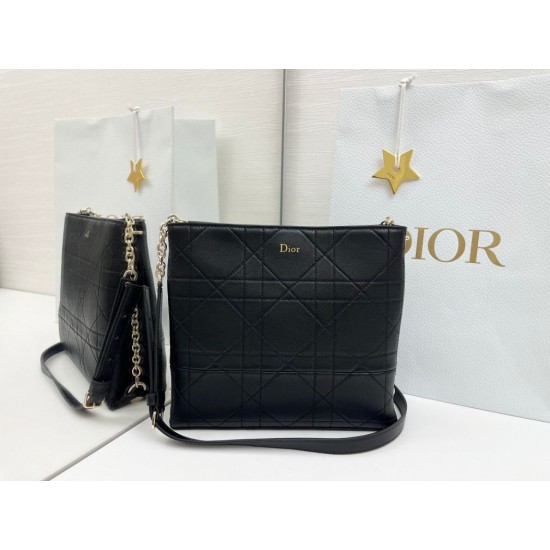 Cloni Borsa Dior Trianon con catena nera firmate