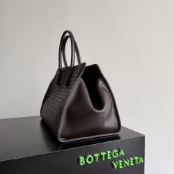 Replica di lusso Borsa tote Barbara Bottega Veneta Caffè Imitazioni Cloni Borsa tote Barbara Bottega Veneta Caffè firmate